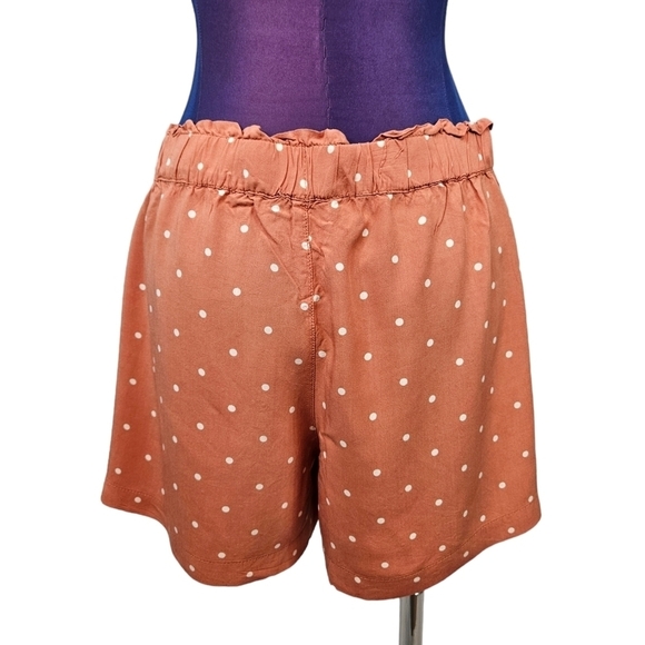 Madewell Drapey Pull-On Shorts Polka Dot Paperbag Drawstring Size Small Women's - Picture 6 of 9